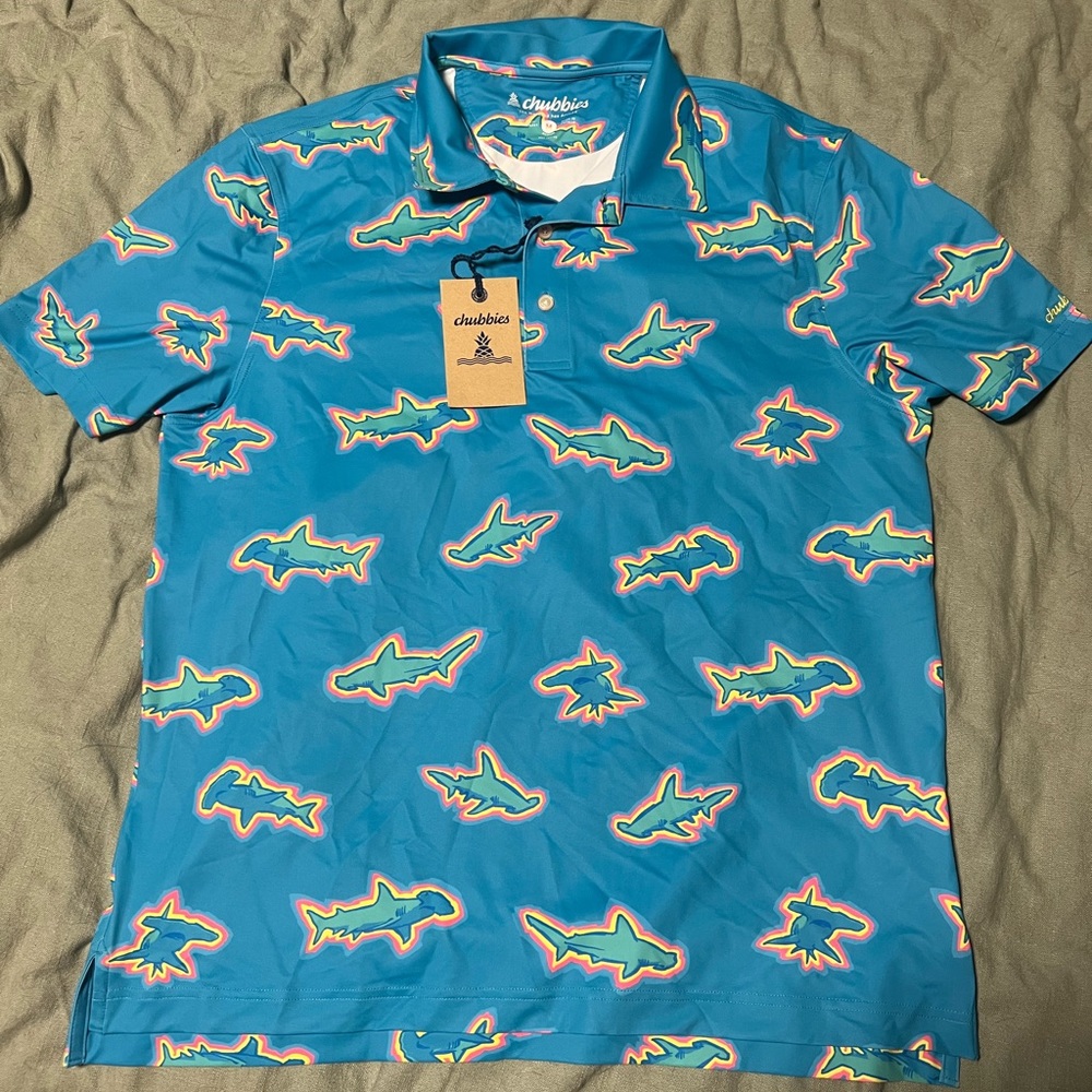 Chubbies “The Shark Spot” performance polo